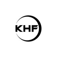 khf lettre logo conception, inspiration pour une unique identité. moderne élégance et Créatif conception. filigrane votre Succès avec le frappant cette logo. vecteur