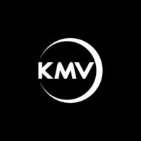 kmv lettre logo conception, inspiration pour une unique identité. moderne élégance et Créatif conception. filigrane votre Succès avec le frappant cette logo. vecteur