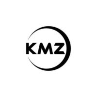 kmz lettre logo conception, inspiration pour une unique identité. moderne élégance et Créatif conception. filigrane votre Succès avec le frappant cette logo. vecteur