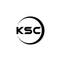 ksc lettre logo conception, inspiration pour une unique identité. moderne élégance et Créatif conception. filigrane votre Succès avec le frappant cette logo. vecteur