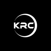krc lettre logo conception, inspiration pour une unique identité. moderne élégance et Créatif conception. filigrane votre Succès avec le frappant cette logo. vecteur