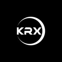 krx lettre logo conception, inspiration pour une unique identité. moderne élégance et Créatif conception. filigrane votre Succès avec le frappant cette logo. vecteur