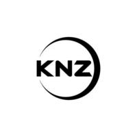 knz lettre logo conception, inspiration pour une unique identité. moderne élégance et Créatif conception. filigrane votre Succès avec le frappant cette logo. vecteur