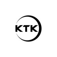 ktk lettre logo conception, inspiration pour une unique identité. moderne élégance et Créatif conception. filigrane votre Succès avec le frappant cette logo. vecteur