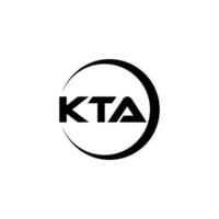 kta lettre logo conception, inspiration pour une unique identité. moderne élégance et Créatif conception. filigrane votre Succès avec le frappant cette logo. vecteur