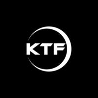ktf lettre logo conception, inspiration pour une unique identité. moderne élégance et Créatif conception. filigrane votre Succès avec le frappant cette logo. vecteur