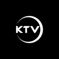 ktv lettre logo conception, inspiration pour une unique identité. moderne élégance et Créatif conception. filigrane votre Succès avec le frappant cette logo. vecteur