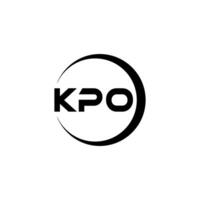 kpo lettre logo conception, inspiration pour une unique identité. moderne élégance et Créatif conception. filigrane votre Succès avec le frappant cette logo. vecteur