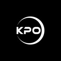 kpo lettre logo conception, inspiration pour une unique identité. moderne élégance et Créatif conception. filigrane votre Succès avec le frappant cette logo. vecteur