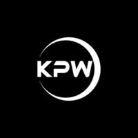 kpw lettre logo conception, inspiration pour une unique identité. moderne élégance et Créatif conception. filigrane votre Succès avec le frappant cette logo. vecteur