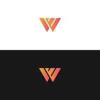 w lettre logo, lettre w logo, w lettre icône conception avec noir Contexte. luxe w lettre vecteur