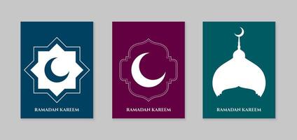 islamique Ramadan kareem salutation carte modèle. Ramadan fête arrière-plan, plat affiche conception. vecteur illustration