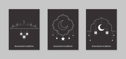 Ramadan Karim. islamique Ramadan salutation carte modèle. affiche, Contexte conception. vecteur illustration