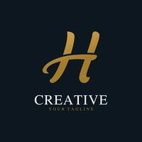 Facile lettre h logo conception vecteur