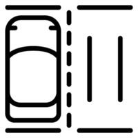 icône de ligne de stationnement vecteur