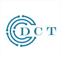 dct lettre conception. dct lettre La technologie logo conception sur blanc Contexte. vecteur