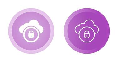 icône de vecteur de sécurité cloud