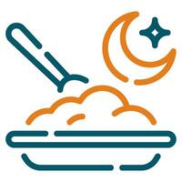 suhoor repas icône Ramadan, pour infographie, la toile, application, etc vecteur