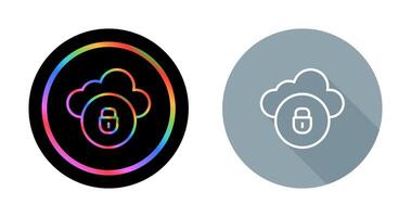 icône de vecteur de sécurité cloud