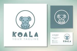 koala intelligent animal, éducation logo, des gamins enfant mignonne personnage vecteur