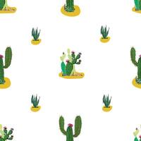 cactus désert peindre coloré sans couture modèle vecteur