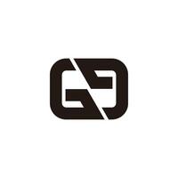 lettre Dieu ambigramme carré logo vecteur
