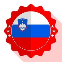 slovénie qualité emblème, étiqueter, signe, bouton. vecteur illustration.