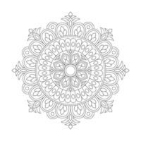 Créatif fleur mandala pour coloration livre page vecteur