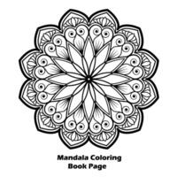 Facile style coloration livre mandala conception vecteur