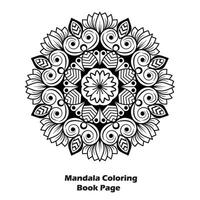 Facile style coloration livre mandala conception vecteur