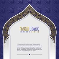 islamique salutation carte Ramadan kareem luxe Contexte avec ornement pour islamique fête vecteur