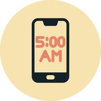 icône de vecteur d'alarme de smartphone