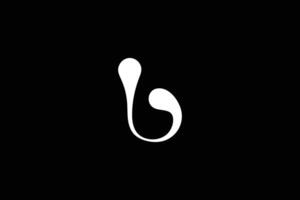 minimal impressionnant Créatif branché professionnel lettre b La technologie logo conception modèle sur noir Contexte 1 vecteur
