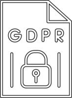 GDPR vecteur icône