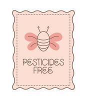 carte sans pesticides vecteur