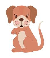 jolie illustration de chiot vecteur