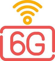 6g réseau Créatif icône conception vecteur