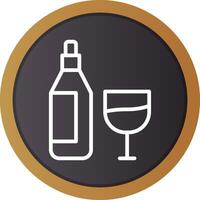 conception d'icône créative de vin vecteur