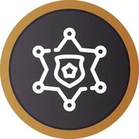 shérif badge Créatif icône conception vecteur