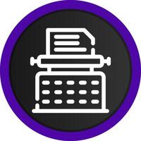 conception d'icône créative de machine à écrire vecteur