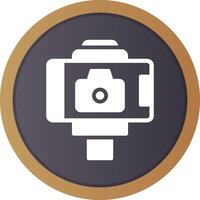 conception d'icône créative de bâton de selfie vecteur