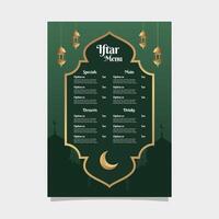 Ramadan kareem iftar menu modèle conception pour restaurant nourriture vecteur