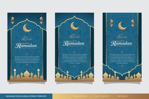 Ramadan kareem bannière social médias histoires modèle vecteur