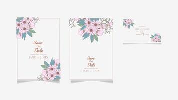 conception de cartes d'invitations de mariage de luxe vecteur