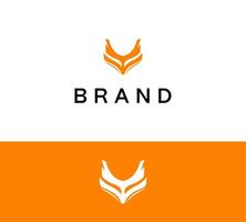 v initiale logo vecteur , Renard illustration symbole e sport Jeu club communauté agrafe art signe modifiable