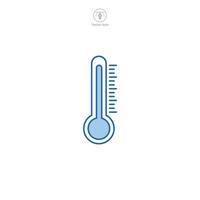 thermomètre icône symbole vecteur illustration isolé sur blanc Contexte
