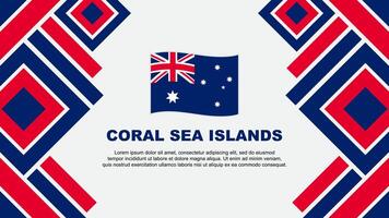 corail mer îles drapeau abstrait Contexte conception modèle. corail mer îles indépendance journée bannière fond d'écran vecteur illustration. corail mer îles