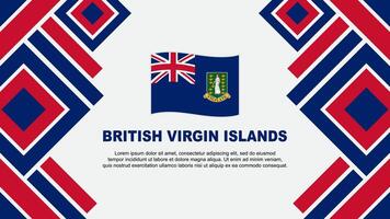 Britanique vierge îles drapeau abstrait Contexte conception modèle. Britanique vierge îles indépendance journée bannière fond d'écran vecteur illustration