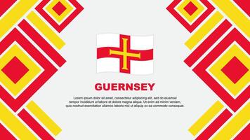 Guernesey drapeau abstrait Contexte conception modèle. Guernesey indépendance journée bannière fond d'écran vecteur illustration. Guernesey