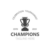 trophée logo gagnant, des sports tournoi championnat tasse conception. minimaliste emblème sport, club magasin Facile icône vecteur